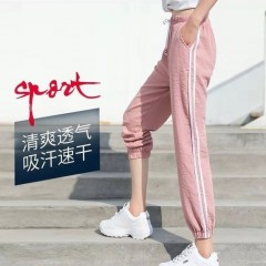 2020年春夏季學(xué)生女運(yùn)動(dòng)褲休閑百搭束腳款原宿風(fēng)街頭少女燈籠褲